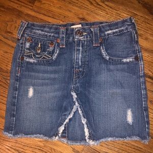 True religion girls size 14 medium wash skirt